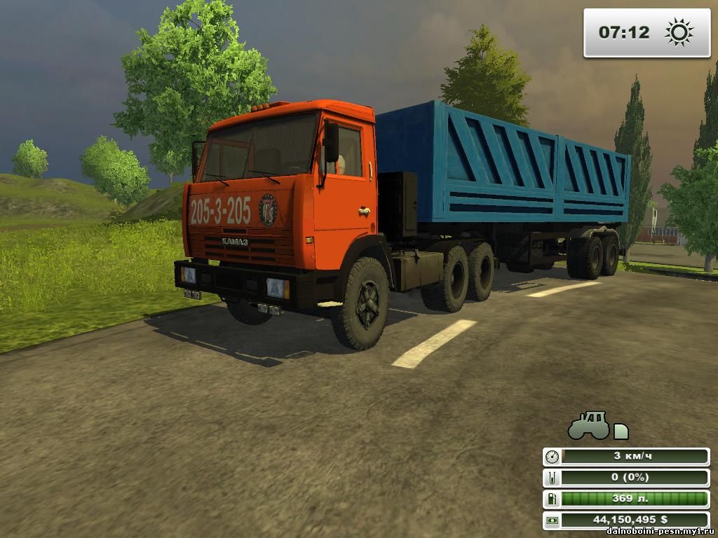 КАМАЗ 5410 & ОДАЗ 9371 v2.0 для Farming Simulator