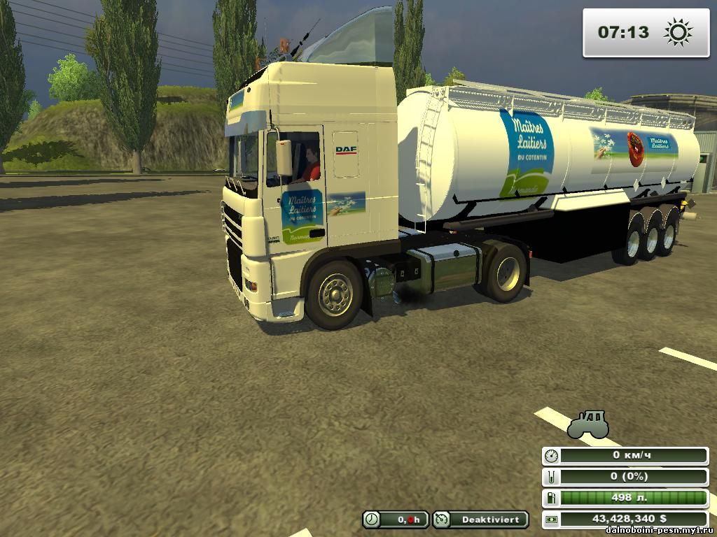 DAF XF 480 & Milchtrailer Maitres Laitiers v 1.0 для Farming Simulator
