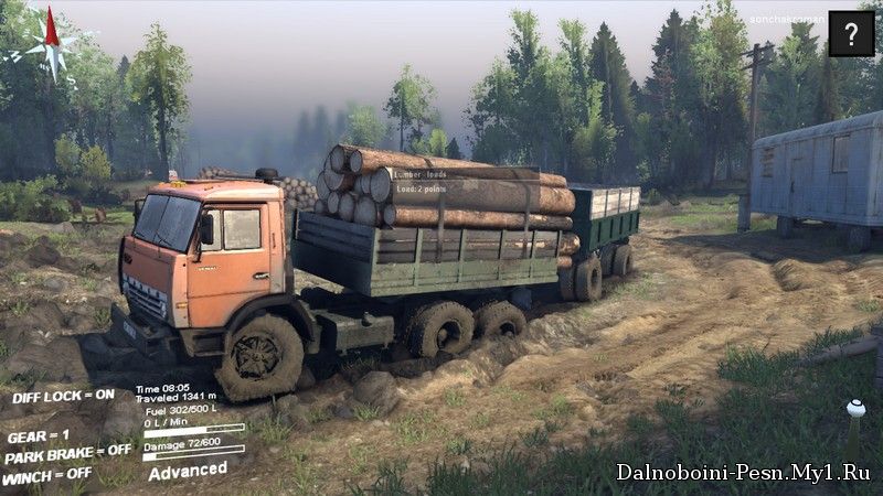 КамАЗ-55102 и Прицеп v2.0 для Spin Tires
