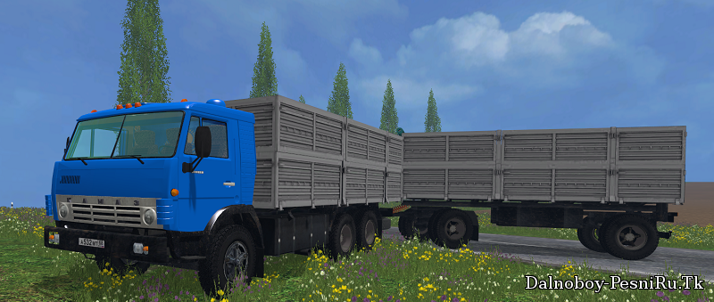 Kaмaз53212 и прицеп ГКБ для Farming Simulator