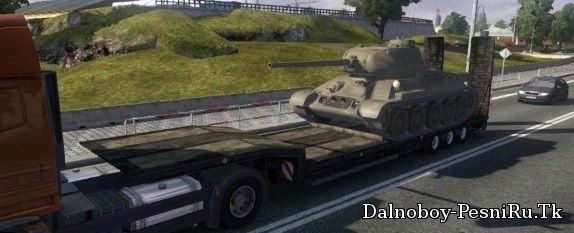 Прицеп с танком T34 для Euro Truck Simulator 2