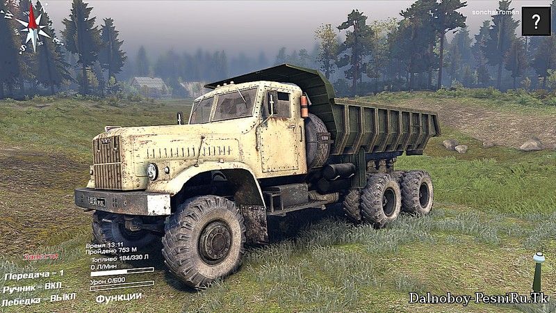КрАЗ-256 Самосвал v1.0 для Spin Tires
